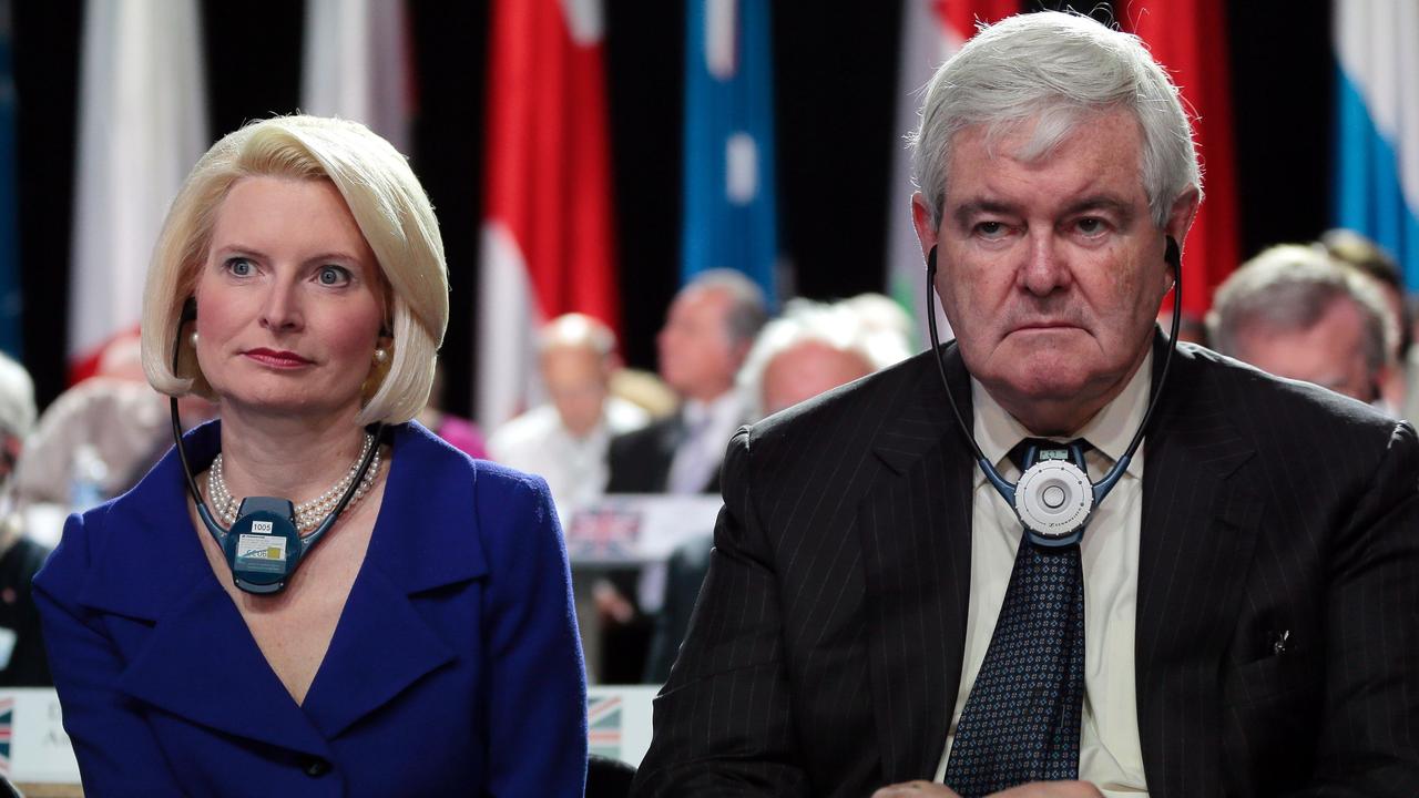 Newt and Callista Gingrich also remain close allies. Picture: AFP Photo/Jacques Demarthon