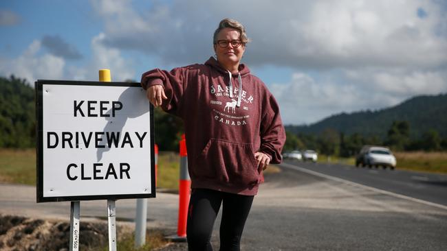 Pocket Produce owner Leah Pierotti's cafe and store is located on the Bruce Highway just south of El Arish, next to the current works on the Smith's Gap overtaking lane and wildlife overpass. As a result of the roadworks, she says her business is being heavily impacted. PICTURE: ARUN SINGH MANN