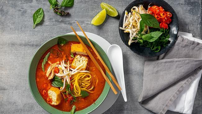 This chicken laksa should be cooked slowly.