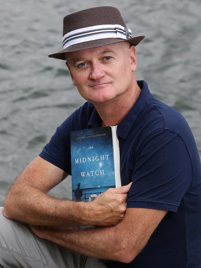 David Dyer with his first novel The Midnight Watch.