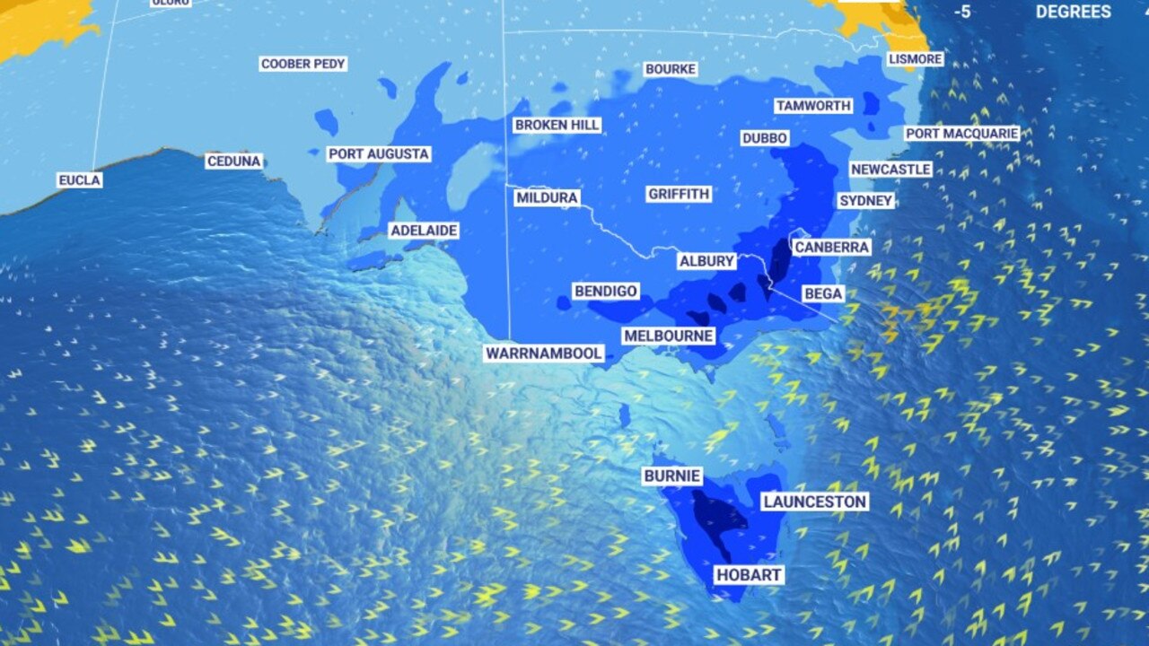 Melbourne Sydney Weather Gusty Winds Cold Temperatures Forecast