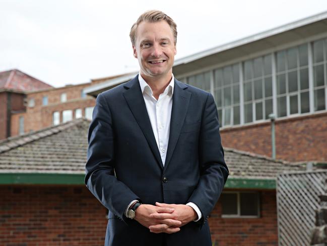 Manly MP James Griffin at the old Manly Hospital site in 2018. Photographer: Adam Yip