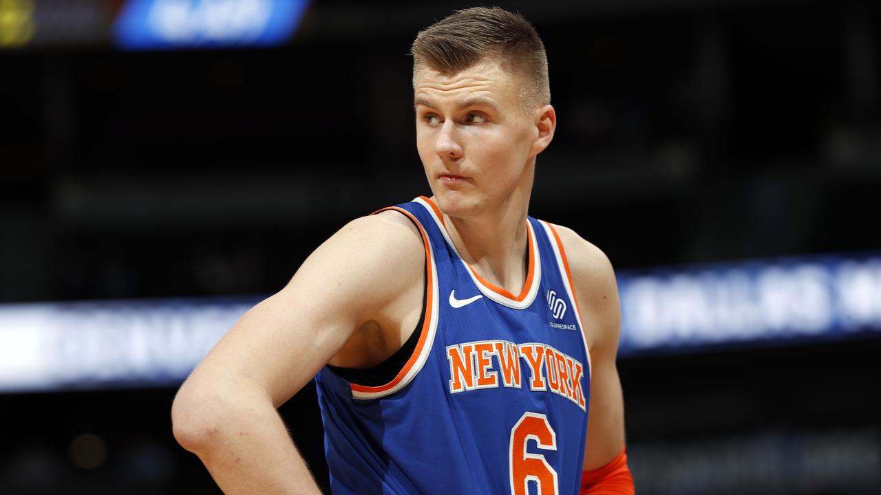 The Knicks could’ve gotten more for Kristaps Porzingis than they did. (AP Photo/David Zalubowski, File)