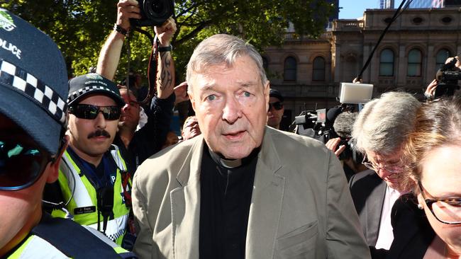 George Pell arriving at the County Court in Melbourne today. Picture: Aaron Francis/The Australian