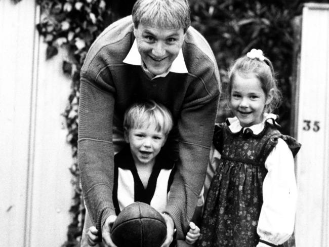 Bill Picken with a three-year old Liam and sister Briana, 5.