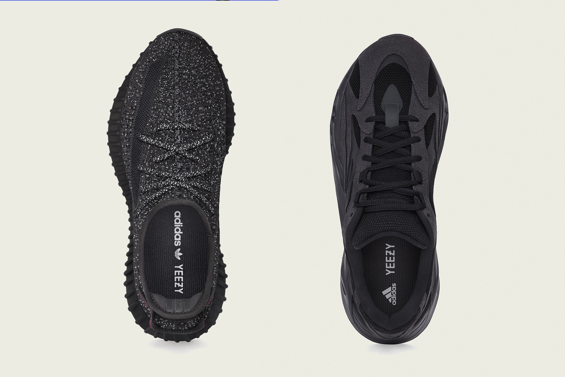 blacked out yeezys