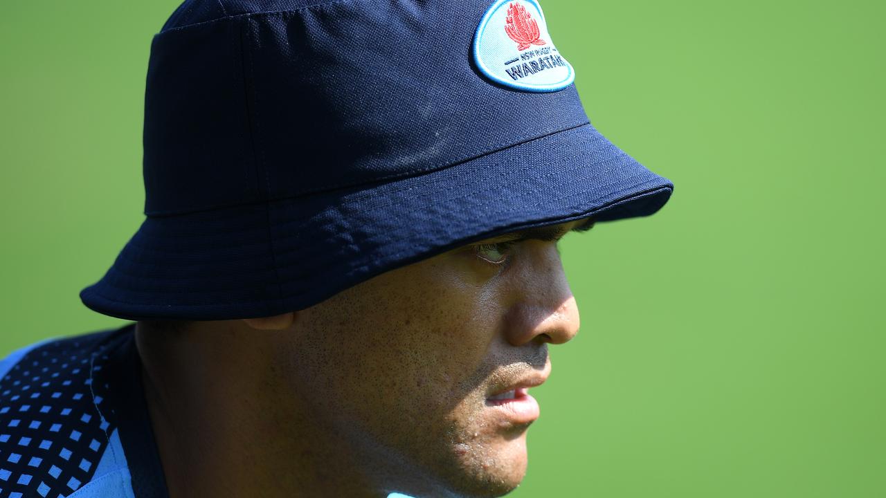 Waratahs player Karmichael Hunt takes part in a training session in Sydney.
