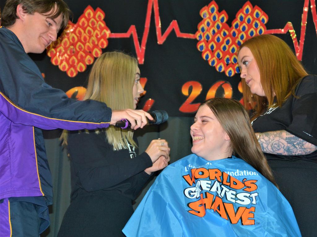 At the St Joseph's College 2023 World's Greatest Shave event is student Grace Say. Picture: Rhylea Millar