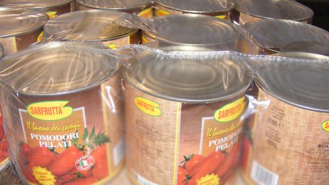 The tomato tins the ecstasy pills were in.