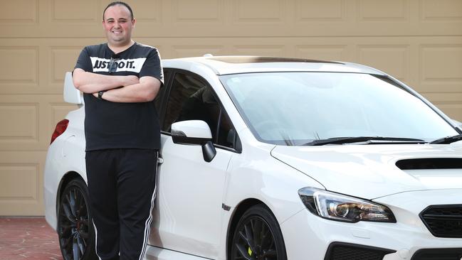 Phillip Patorniti with his new Subaru WRX STI.