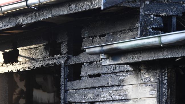 Fatal house fire in Harristown, Wednesday, May 7, 2025. Picture: Kevin Farmer