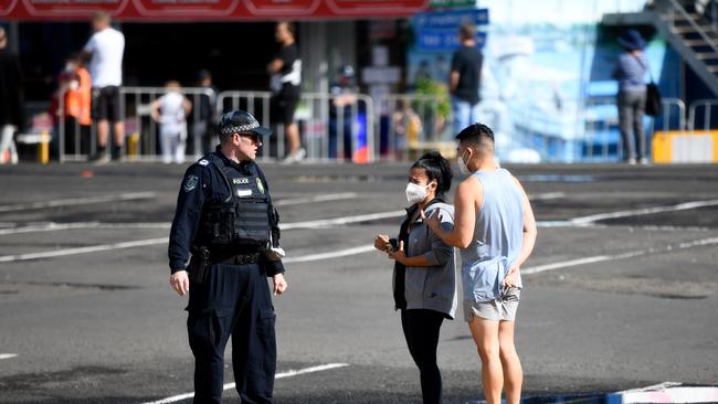 245 people have been fined under the Public Health Act. Picture: AAP Image/Bianca De Marchi