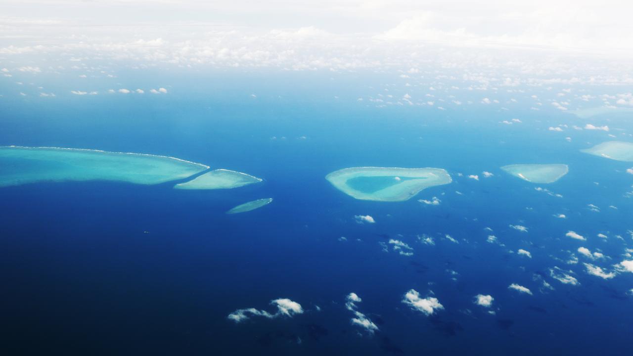 The outer ribbon reefs of the northern Great Barrier Reef in the Coral Sea. Picture: Brendan Radke