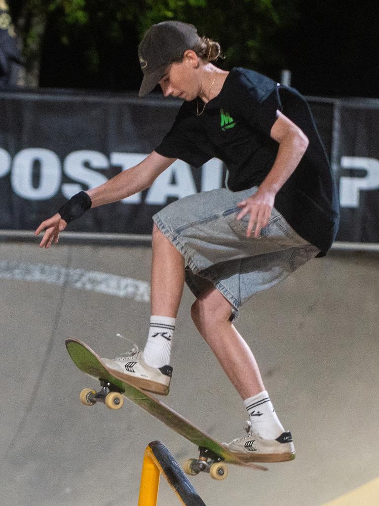 Jack Lewis at Rumble On The Reef Sugar Bowl Skatepark Saturday 23 September 2023 Picture:Michaela Harlow
