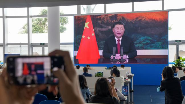 Xi Jinping addresses the Boao Forum for Asia on Tuesday. Picture: AFP