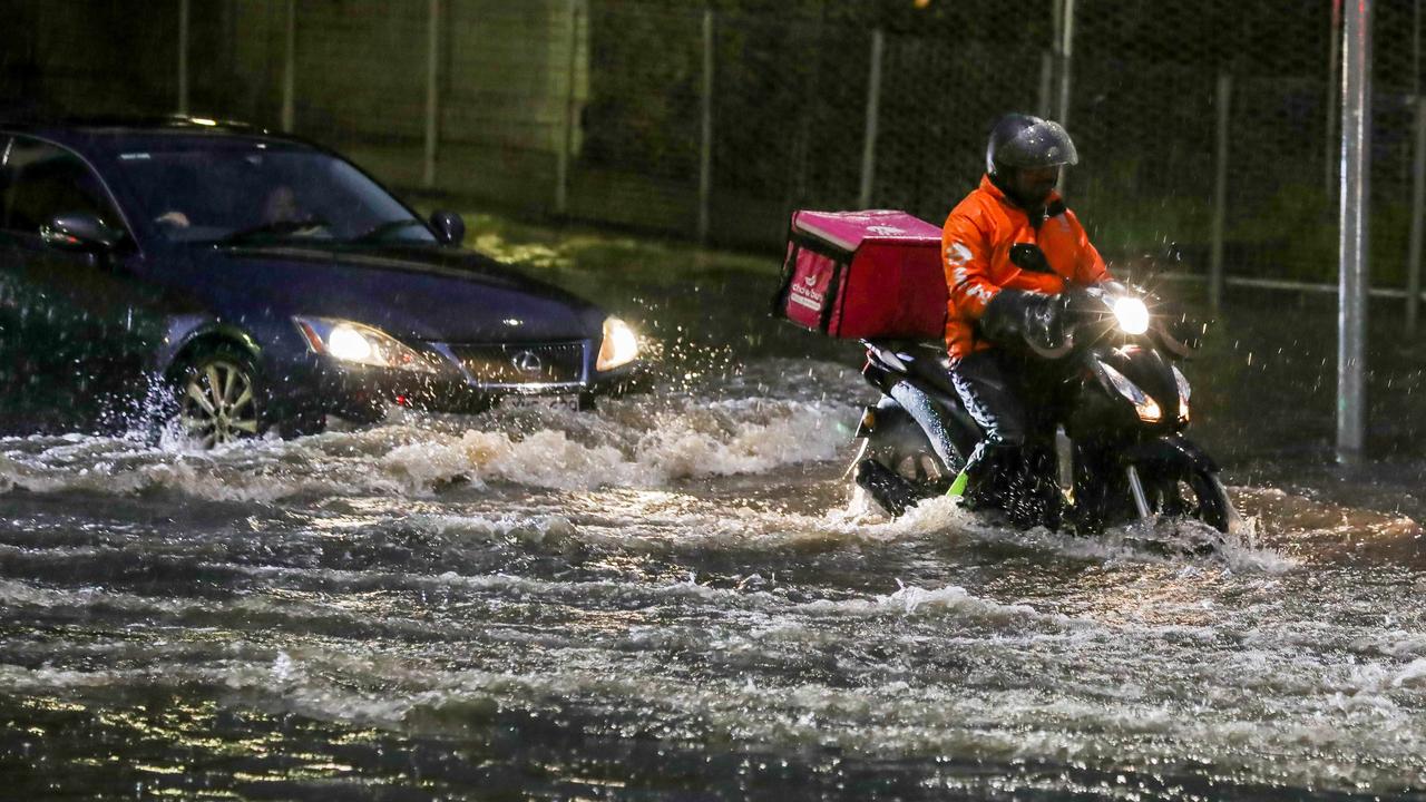 A scooter gets into trouble. Picture: Tim Carrafa