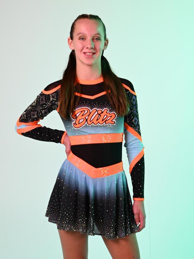 Blitz FCD Studios cheerleader Molly Shepherd, 13. Picture: Supplied.