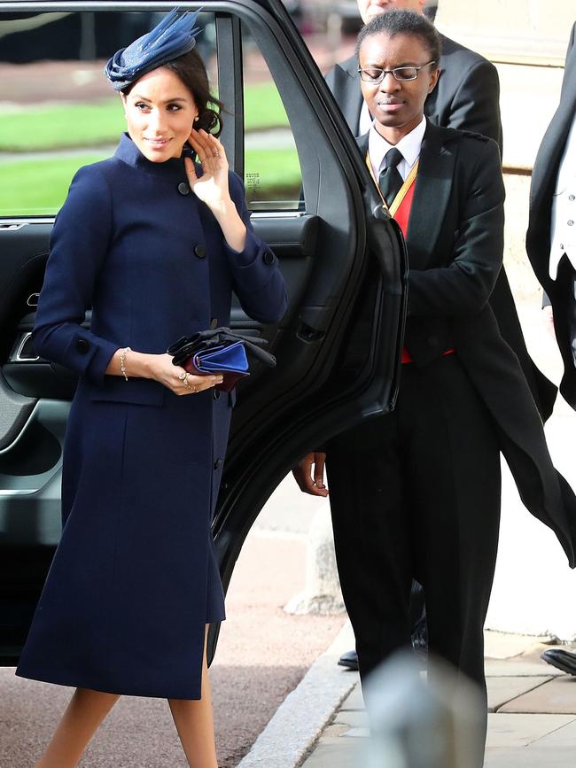 The Duchess wore Givenchy, the designer she also wore on her wedding day. Picture: AFP