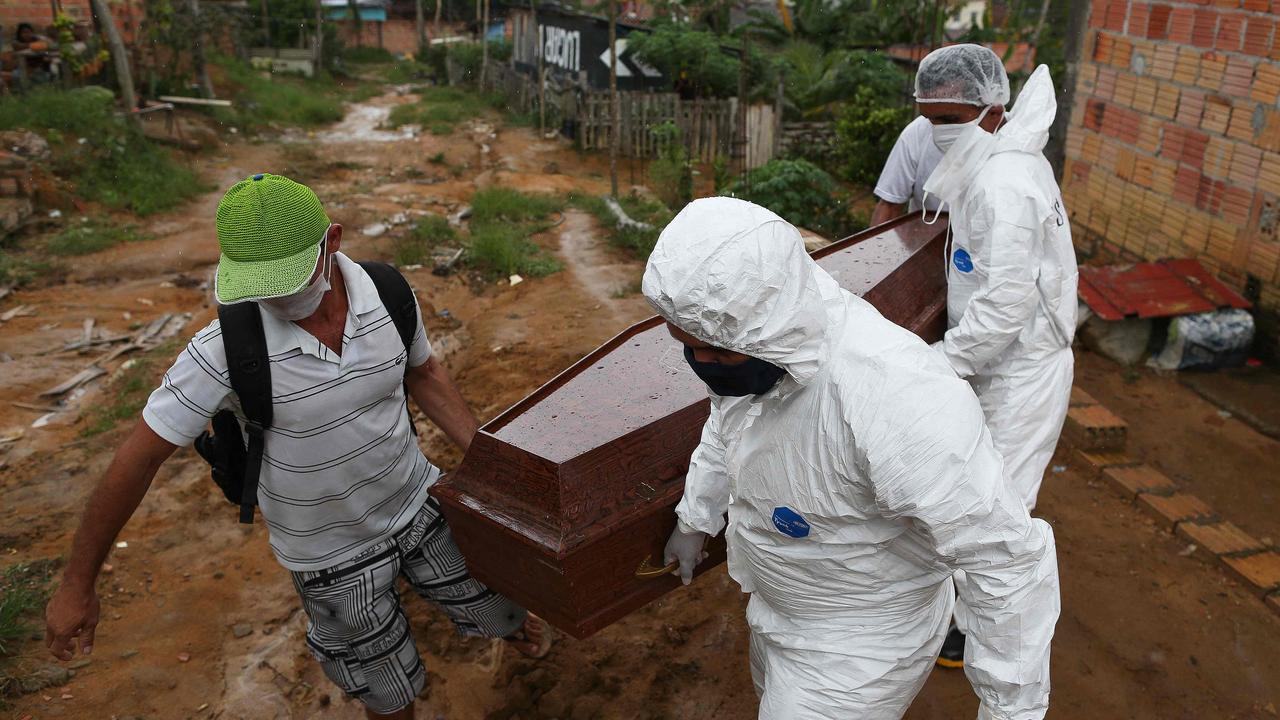 Brazilian President Jair Bolsonaro should be charged with “crimes against humanity” for his handling of the Covid-19 pandemic, a new inquiry has found. Picture: Michael Dantas/AFP