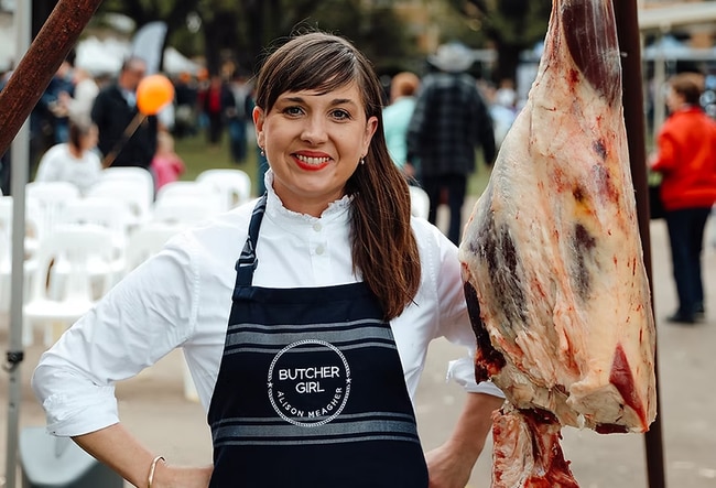 Self styled “event butcher” Alison Meagher.