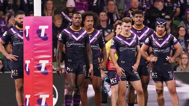 Despite their incredible success, the Storm finished the season in disappointing fashion. Picture: AAP