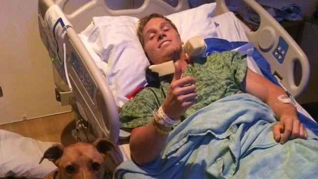 BMX star Sam Willoughby in hospital.