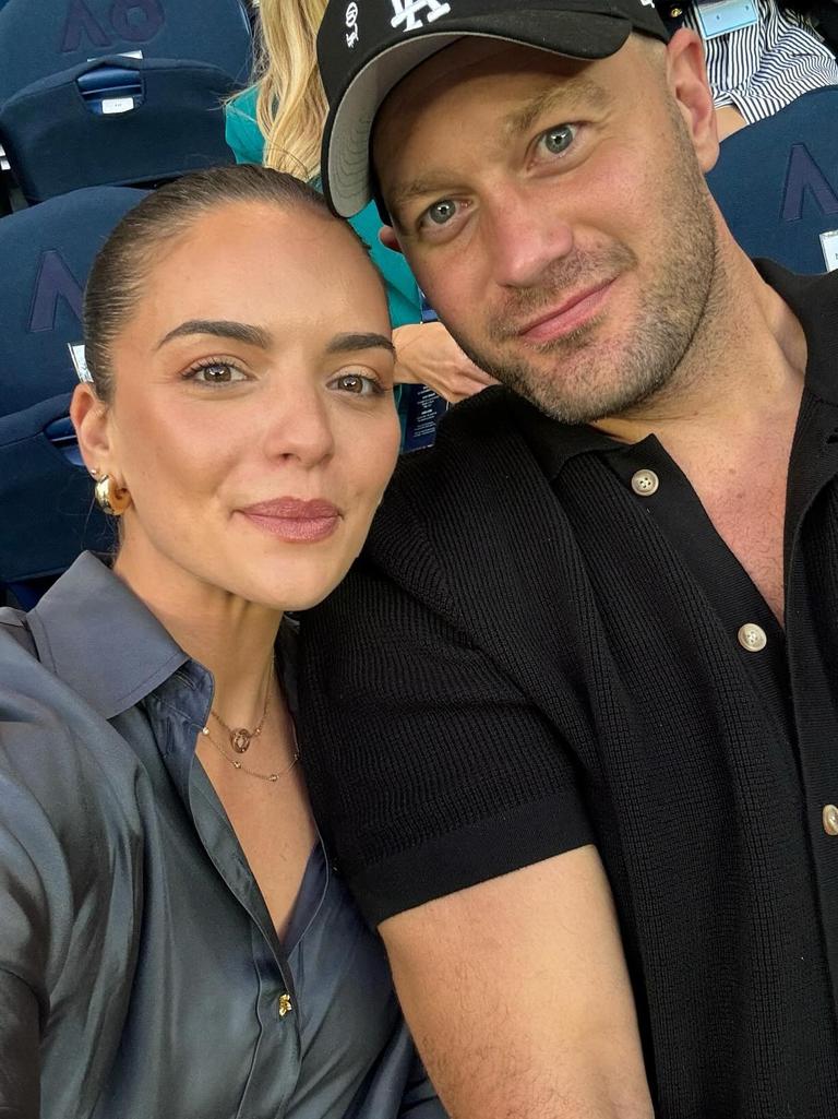 Olympia Valance and her husband Thomas Bellchambers are expecting their first child.