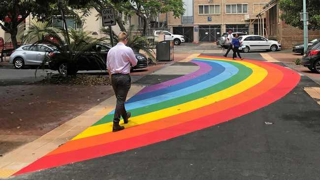 Lismore's new rainbow crossing.