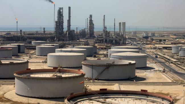 Storage tanks and oil processing facilities at Saudi Aramco's Ras Tanura oil refinery and terminal in Saudi Arabia. Picture: Bloomberg