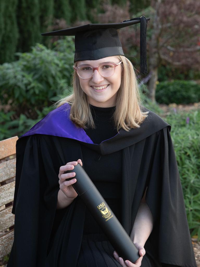 Holly Clifford graduates with a Bachelor of Laws. UniSQ graduation ceremony at Empire Theatre. Wednesday, June 28, 2023