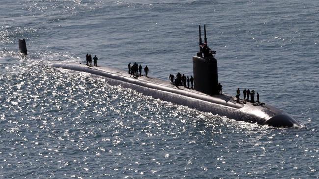 The USS Columbus, a US nuclear-powered submarine. Picture: AAP