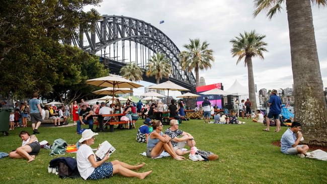 Enjoy the Australia Day events from a range of vantage points around the harbour foreshore. Picture: Nikki Short.