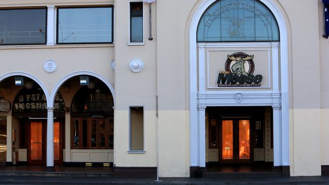 A woman claims she was raped in an alleyway near Canberra nightclub Mooseheads.