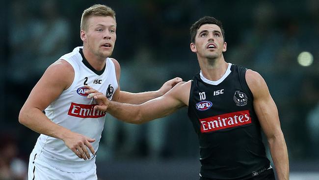 Jordan De Goey says Scott Pendlebury was his early guiding light at the club. Picture: Michael Klein