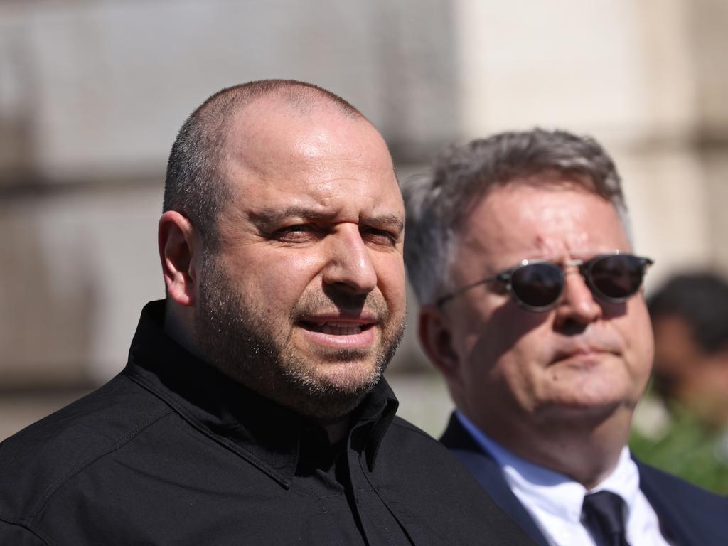 Ukrainian Minister of Defence Rustem Umerov and Deputy Minister of Foreign Affairs Sergiy Kyslytsya leave after attending the second round of Ukraine-Russia peace talks at the Ciragan Palace in Istanbul, Turkey. Picture: Getty Images