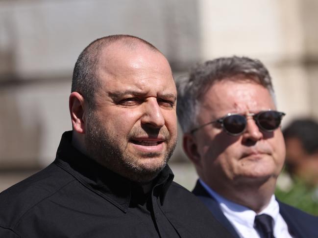 Ukrainian Minister of Defence Rustem Umerov and Deputy Minister of Foreign Affairs Sergiy Kyslytsya leave after attending the second round of Ukraine-Russia peace talks at the Ciragan Palace in Istanbul, Turkey. Picture: Getty Images