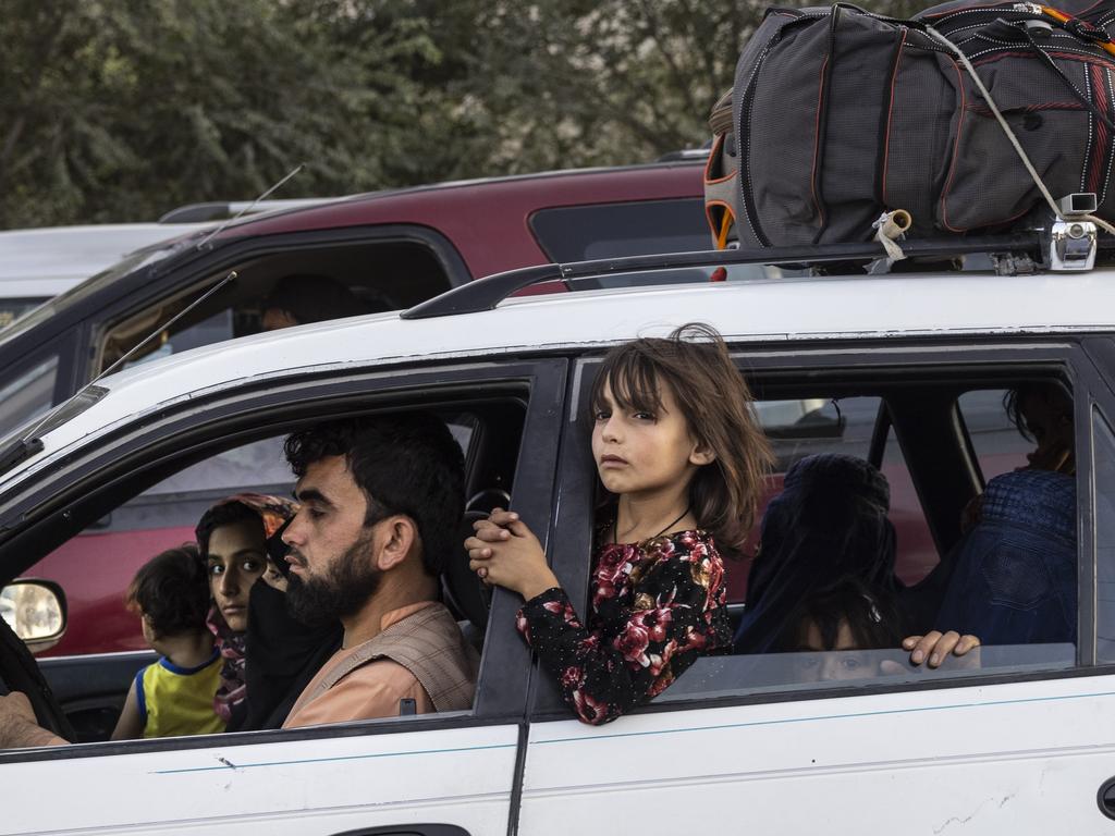 People displaced by the Taliban advancing are flooding into Kabul to escape the Taliban takeover of their provinces. Picture: Paula Bronstein /Getty Images