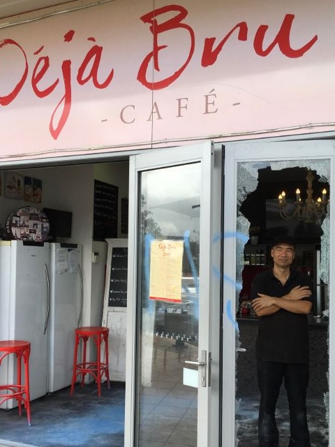 Deja Bru’s owner Peter Ye at his McDowall Village cafe. Picture: Darren Cartwright