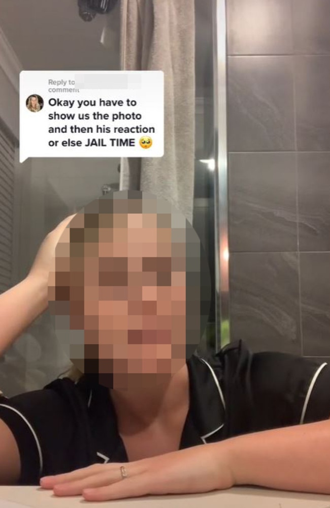 She explained in several TikTok videos she had a ‘gut feeling’ something as wrong. Picture: TikTok