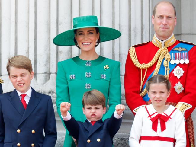 Kate, William and their three kids at the 2023 Trooping the Colour parade. Picture: Max Mumby/Indigo/Getty Images