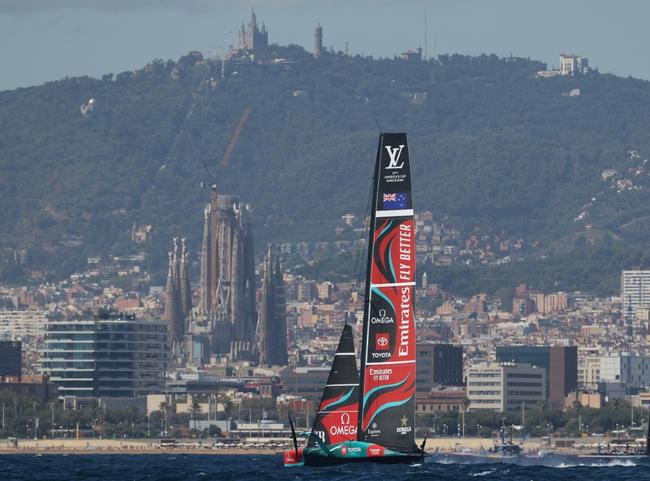 Emirates Team New Zealand off the mark in their America's Cup title defence against Ineos Britannia