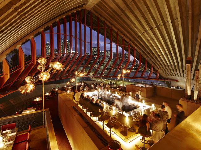 Inside the Bennelong restaurant. Picture: Brett Stevens