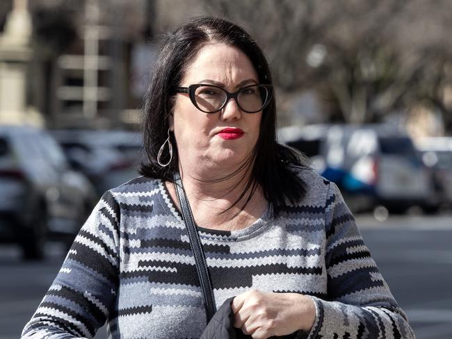 ADELAIDE, AUSTRALIA - NewsWIRE Photos AUGUST 22, 2023: Kylie Austin outside Adelaide Magistrates courts on 15 counts of forging a prescription. Picture: NCA NewsWIRE / Emma Brasier