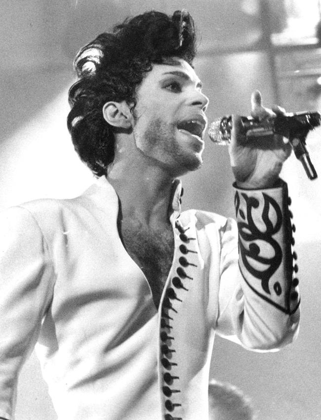 Prince performing in Melbourne in 1992. Picture: Joe Armao