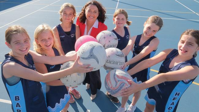 Barwon Heads Football and Netball club funding announcement by Federal labor member Libby Coker. Picture: Mark Wilson