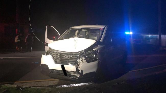 A driver will face court in June after he was allegedly caught drink driving after crashing into a pole in North Wollongong. Pictures: NSW Police Force