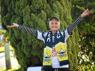 Cowboys and JT supporter Julia Lawrence from Gympie. Picture: Renee Albrecht
