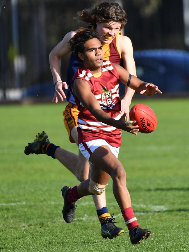 PAC’s Isaiah Dudley in action against St Michael’s. Picture: AAP/Keryn Stevens