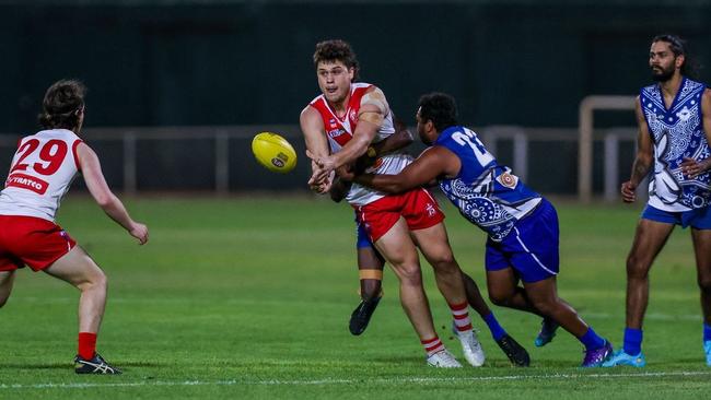 Robby Bartee had a strong season with Federal in 2023. Picture: AFLNT