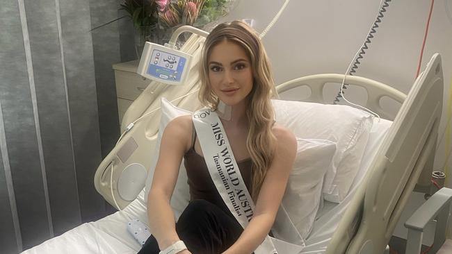 In a triumph, she has gone from becoming a finalist in the Miss World Australia Tasmania state finals to becoming a finalist in the nationals. Picture: Supplied